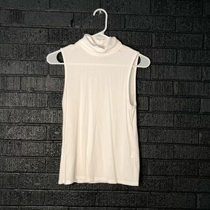 Theory White Layering Tank with Turtleneck